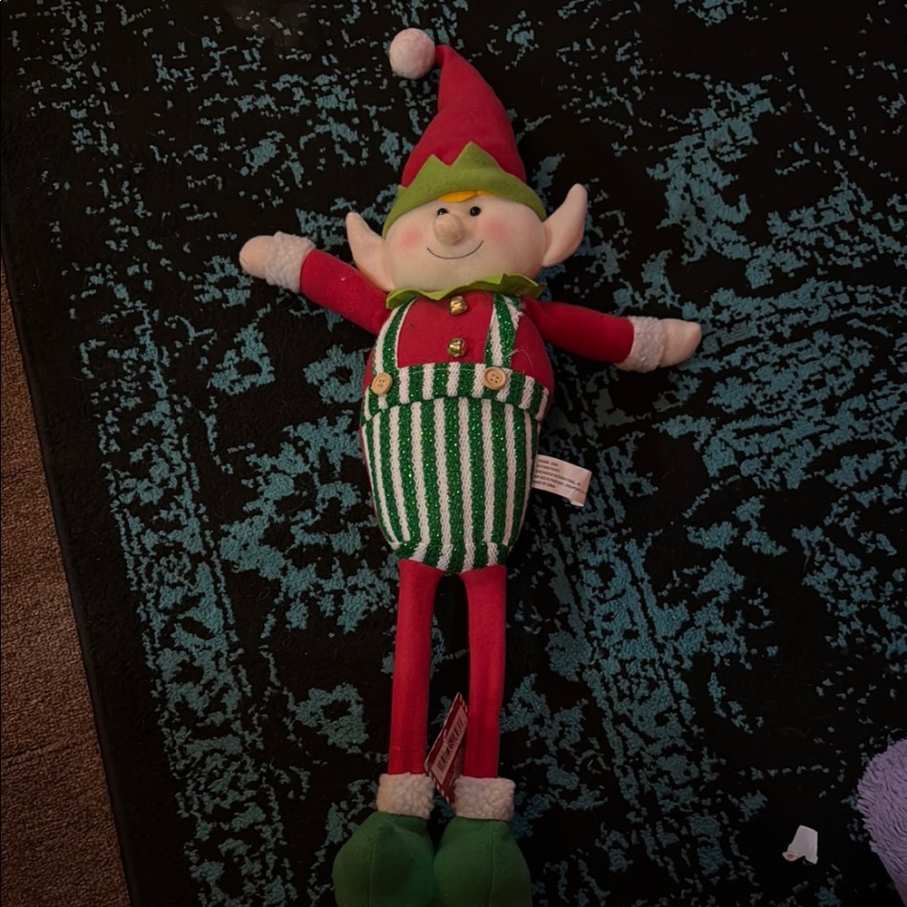 NWT Festive Elf Plush Toy - Red, Green, and White